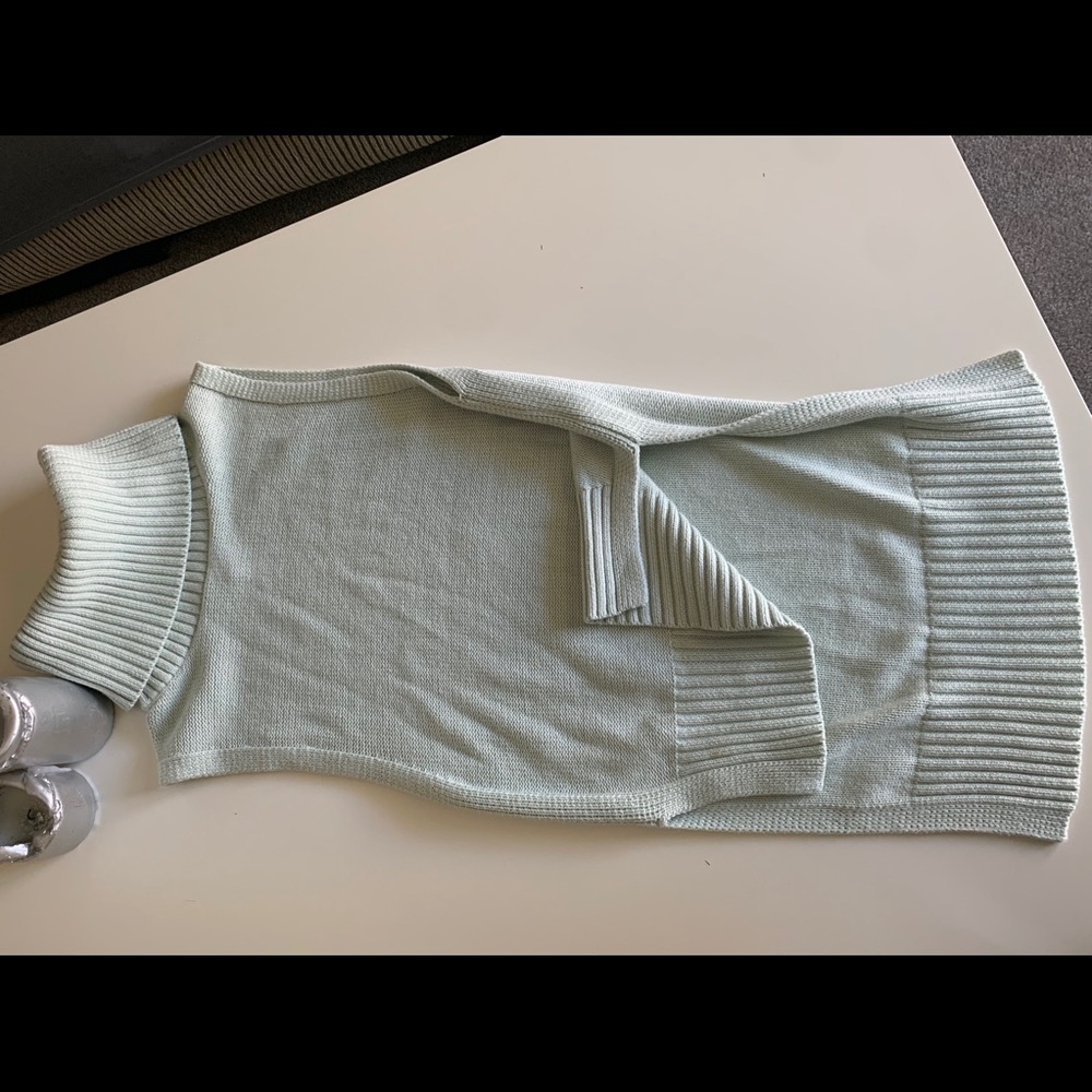 Aqua turtle neck